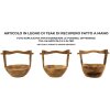 Mauro Ferretti cuenco decorativo Timbo forma de cesta 32x25x27 cm marrón
