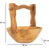 Mauro Ferretti cuenco decorativo Timbo forma de cesta 32x25x27 cm marrón