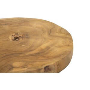 Mauro Ferretti bol decorativo Pokon Ø 25x2 cm marrón