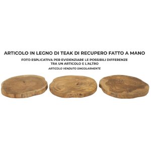 Mauro Ferretti bol decorativo Pokon Ø 25x2 cm marrón