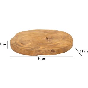 Mauro Ferretti bol decorativo Pokon Ø 25x2 cm marrón
