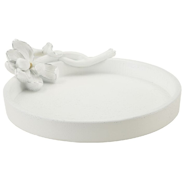 Mauro Ferretti Magnolia cuenco decorativo 24x21x6 cm blanco