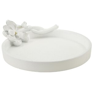 Mauro Ferretti Magnolia cuenco decorativo 24x21x6 cm blanco