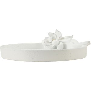 Mauro Ferretti Magnolia cuenco decorativo 24x21x6 cm blanco