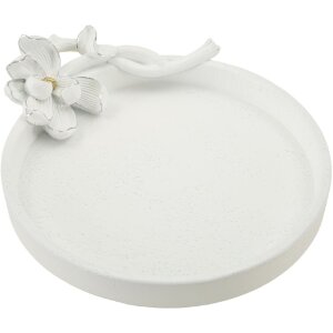 Mauro Ferretti Magnolia cuenco decorativo 24x21x6 cm blanco