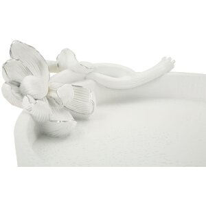 Mauro Ferretti Magnolia cuenco decorativo 24x21x6 cm blanco