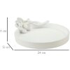 Mauro Ferretti Magnolia cuenco decorativo 24x21x6 cm blanco