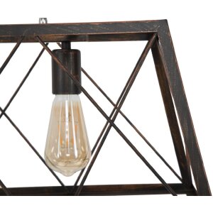 Lámpara de techo industrial Mauro Ferretti 78x30x26,5 cm oscura