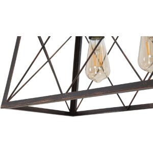 Lámpara de techo industrial Mauro Ferretti 78x30x26,5 cm oscura