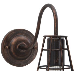 Aplique Mauro Ferretti industrial 34x18x27 cm oscuro