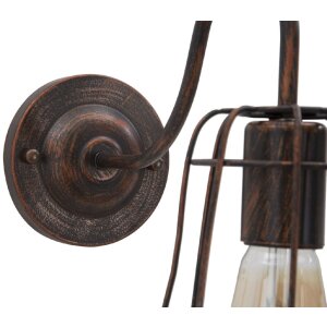 Mauro Ferretti aplique industrial E27 33x15x27,5 cm oscuro