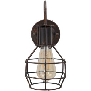 Mauro Ferretti aplique industrial E27 32x14x30 cm oscuro