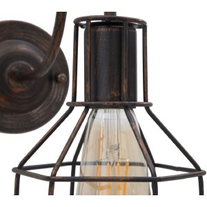 Mauro Ferretti aplique industrial E27 32x14x30 cm oscuro
