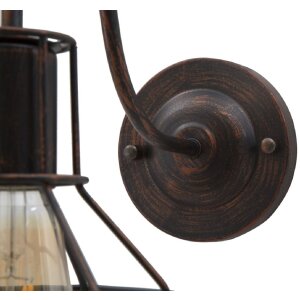 Mauro Ferretti aplique industrial E27 32x14x30 cm oscuro