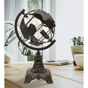Mauro Ferretti lámpara de mesa world economy E14 24x20x40 cm oscuro