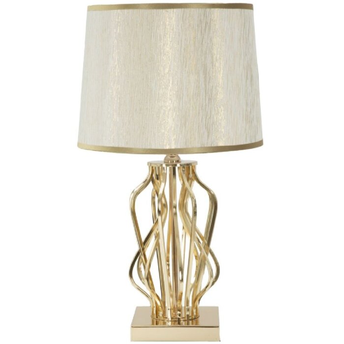 Mauro Ferretti lámpara de mesa Glam X E27 Ø 30x52 cm crema dorada