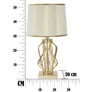 Mauro Ferretti lámpara de mesa Glam X E27 Ø 30x52 cm crema dorada