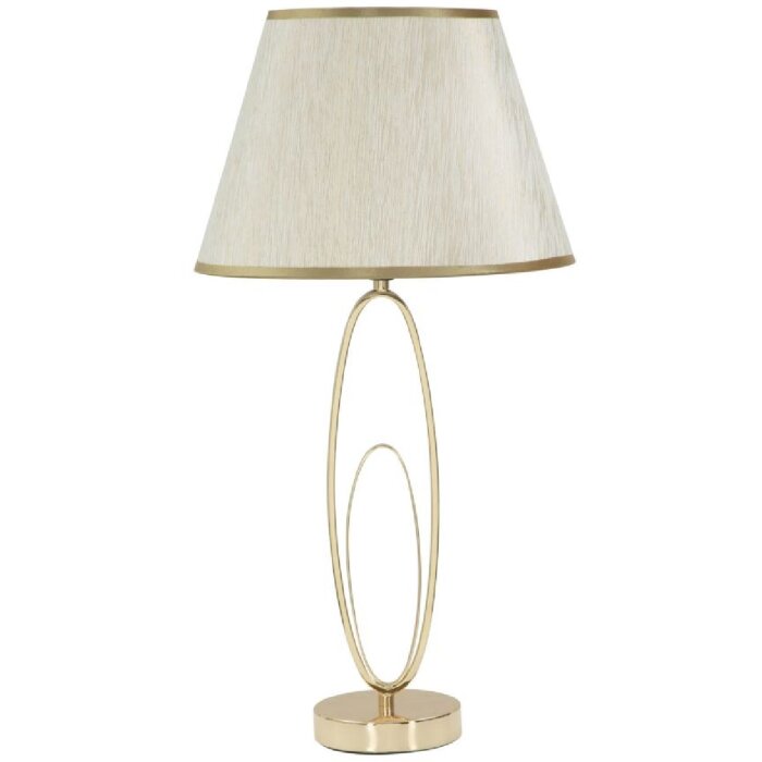 Mauro Ferretti lámpara de mesa Glam Flush E27 Ø 30x58 cm crema dorada