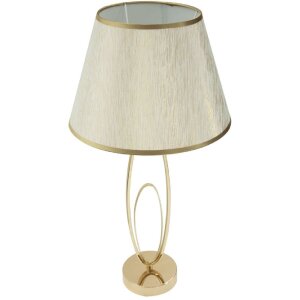 Mauro Ferretti lámpara de mesa Glam Flush E27 Ø 30x58 cm crema dorada