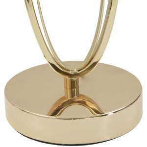 Mauro Ferretti lámpara de mesa Glam Flush E27 Ø 30x58 cm crema dorada