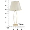 Mauro Ferretti lámpara de mesa Glam Flush E27 Ø 30x58 cm crema dorada
