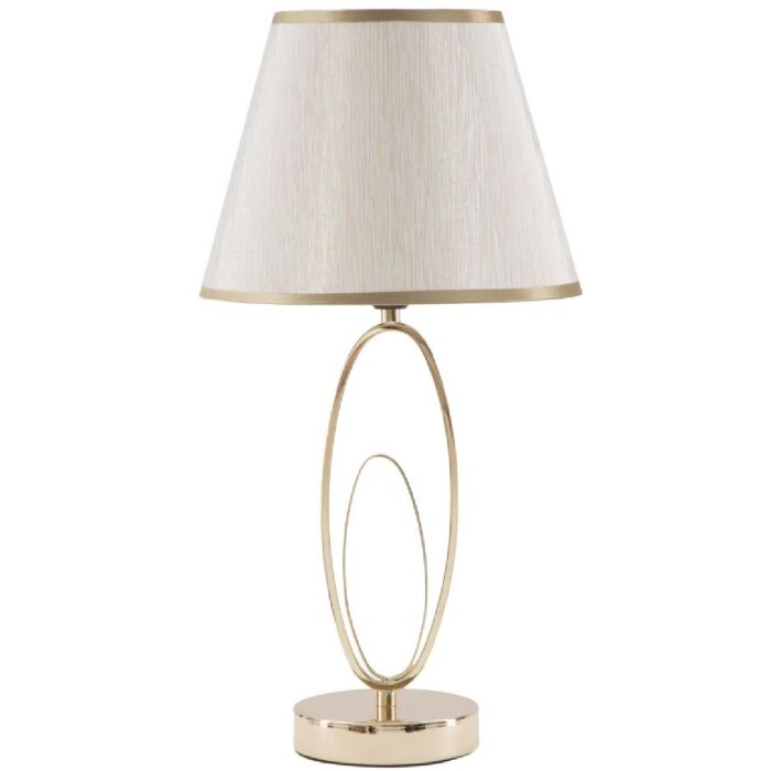 Mauro Ferretti lámpara de mesa Glam Flush E27 Ø 24x47 cm crema dorada