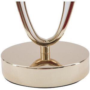 Mauro Ferretti lámpara de mesa Glam Flush E27 Ø 24x47 cm crema dorada