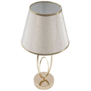 Mauro Ferretti lámpara de mesa Glam Flush E27 Ø 24x47 cm crema dorada