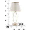Mauro Ferretti lámpara de mesa Glam Flush E27 Ø 24x47 cm crema dorada