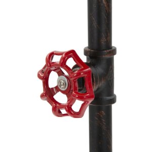 Mauro Ferretti Lámpara de mesa Manhattan Single E27 Ø 21x64 cm cobre negro