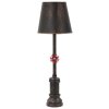 Mauro Ferretti Lámpara de mesa Manhattan Single E27 Ø 21x64 cm cobre negro