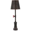 Mauro Ferretti Lámpara de mesa Manhattan Single E27 Ø 21x64 cm cobre negro