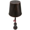 Mauro Ferretti Lámpara de mesa Manhattan Single E27 Ø 21x64 cm cobre negro