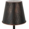 Mauro Ferretti Lámpara de mesa Manhattan Single E27 Ø 21x64 cm cobre negro