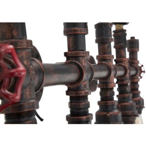 Mauro Ferretti aplique industrial 5 luces E27 86x9x32 cm negro