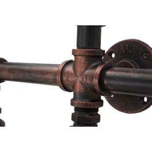 Mauro Ferretti aplique industrial 5 luces E27 86x9x32 cm negro