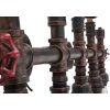 Mauro Ferretti aplique industrial 5 luces E27 86x9x32 cm negro