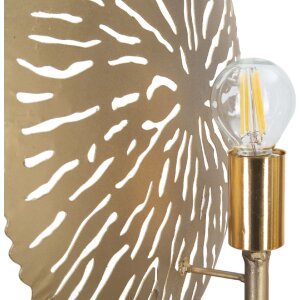 Aplique Mauro Ferretti Simple Glam E27 28,5x8x46 cm dorado