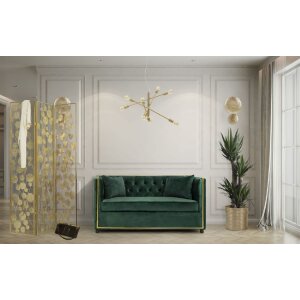 Aplique Mauro Ferretti Simple Glam E27 28,5x8x46 cm dorado