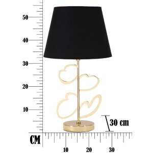 Mauro Ferretti lámpara de mesa Glam Harts E27 Ø 30x54,5 cm oro negro