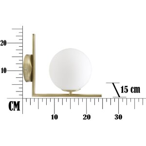 Mauro Ferretti aplique Glamy E14 15x25x22 cm oro blanco