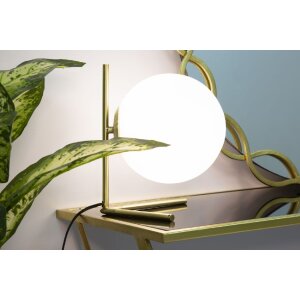 Mauro Ferretti lámpara de mesa Glamy Low E14 25x25x27 cm oro blanco