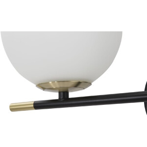 Mauro Ferretti aplique Darky doble E14 30x17x35 cm oro blanco negro