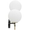 Mauro Ferretti aplique Darky doble E14 30x17x35 cm oro blanco negro