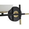 Mauro Ferretti aplique Darky doble E14 30x17x35 cm oro blanco negro