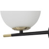 Mauro Ferretti aplique Darky doble E14 30x17x35 cm oro blanco negro