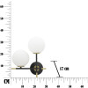 Mauro Ferretti aplique Darky doble E14 30x17x35 cm oro blanco negro