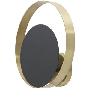 Aplique Mauro Ferretti Shuttle E14 25x8x25 cm oro negro