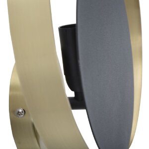 Aplique Mauro Ferretti Shuttle E14 25x8x25 cm oro negro
