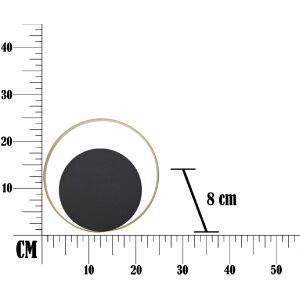 Aplique Mauro Ferretti Shuttle E14 25x8x25 cm oro negro